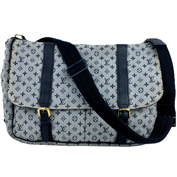 STORAGE Louis Vuitton Double Side Messenger Briefcase Travel Crossbody Mini Lin - Picture 1 of 16